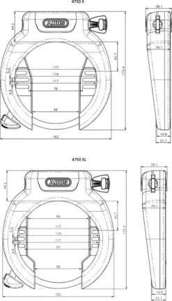 ABUS - Antivol De Cadre 4750 X / XL -Électriques Vélo Pièces Magasin abus antivol cadre 4750 x xl 3 3840x2160