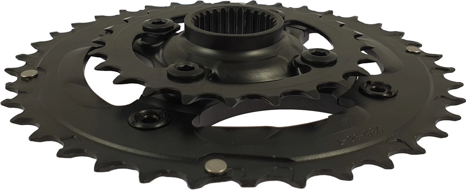 Giant - Plateau Double 38 / 24 Dents, Compatible 9 /10 Vitesses Avec Spider 3 Giant - Plateau Double 38 / 24 Dents, Compatible 9 /10 Vitesses Avec Spider – Image 3