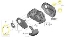 Shimano - Lot De Vis Pour La Fixation Du Carter SM-DUE61 Sur Moteur E6100